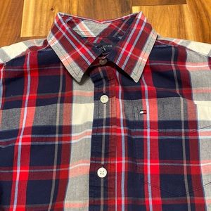 Boy’s Size L Plaid Button-down Cotton Shirt from Tommy Hilfiger